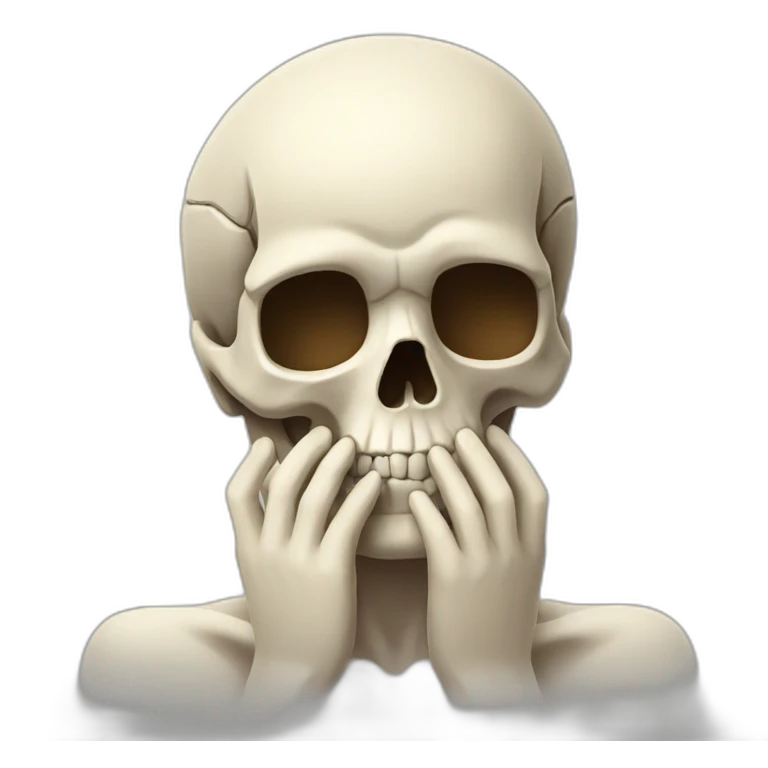 skull face folded hands emoji emoji