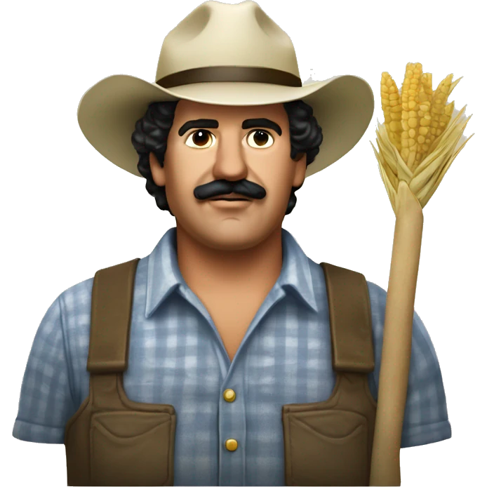 pablo escobar as a farmer emoji