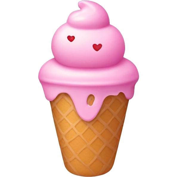 ice cream with hearts emoji