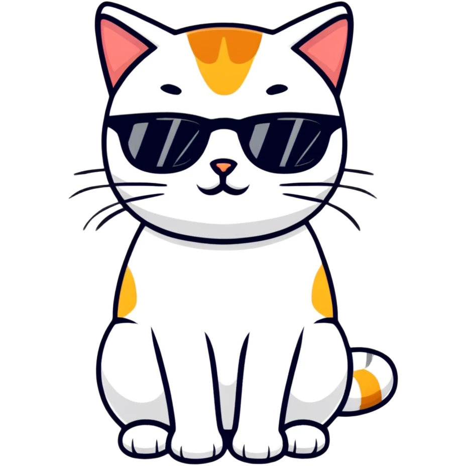 Cat with sunglasses emoji