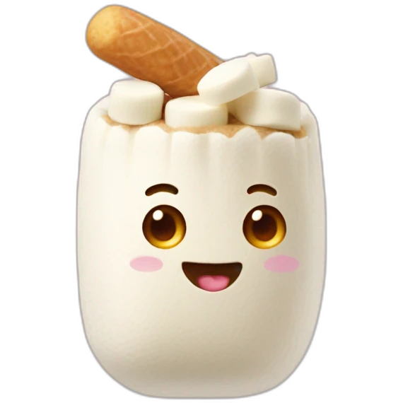 Chamallow sur une cacahuète emoji