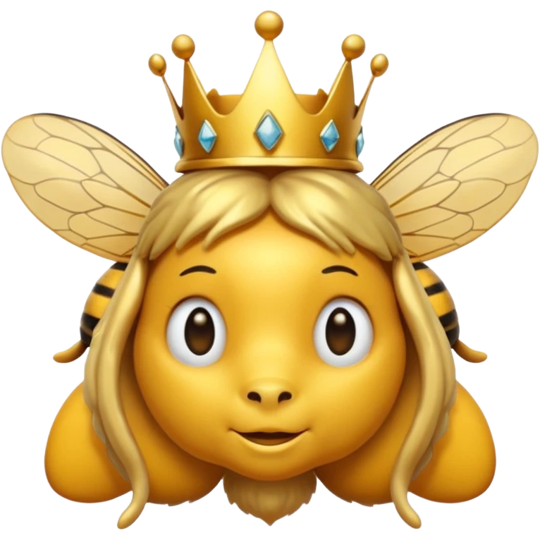 Bee wearing a crown emoji