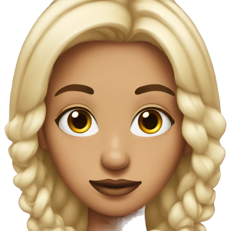 Face with lashes and nails done emoji
