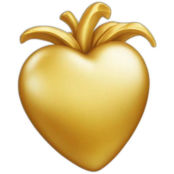 Corazón color dorado emoji
