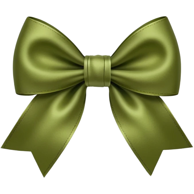 Olive green bow emoji