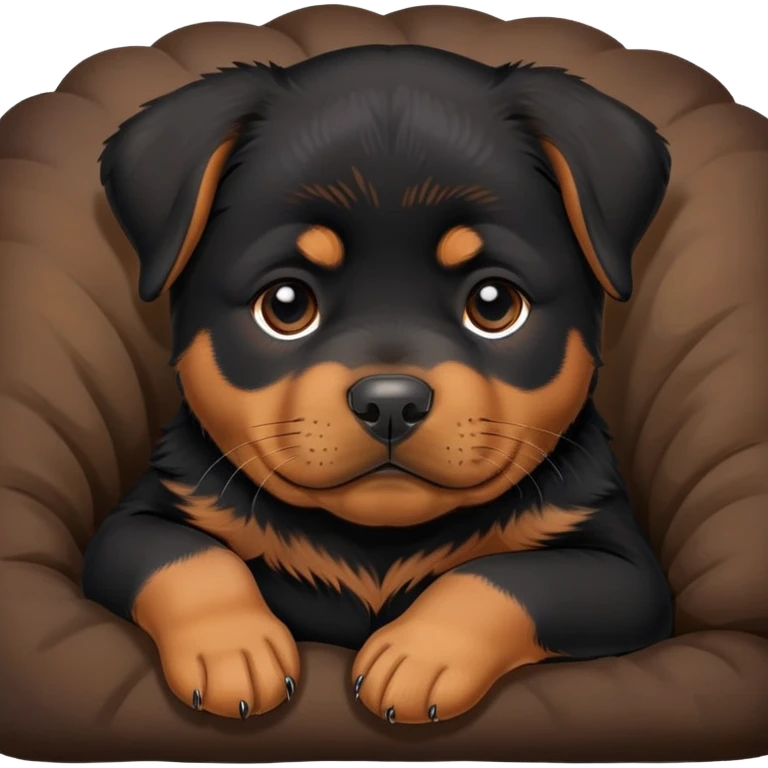 Rottweiler puppy sleeping emoji