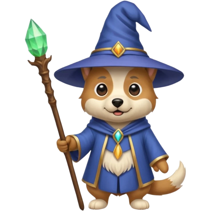 Dog wizard emoji