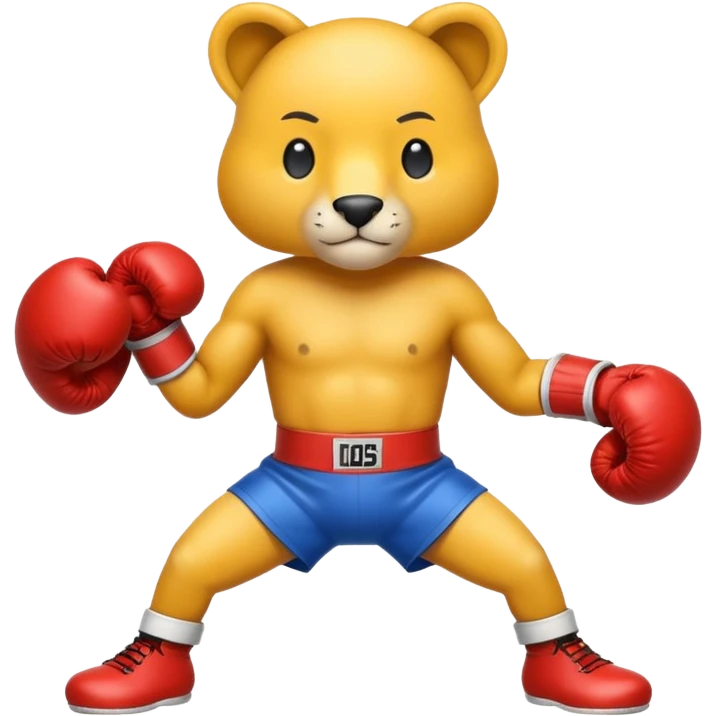 Animal with boxing gloves full body emoji