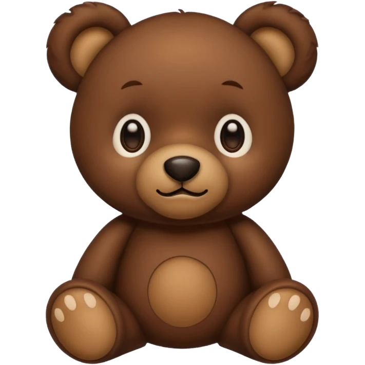 Dark brown teddy bear emoji