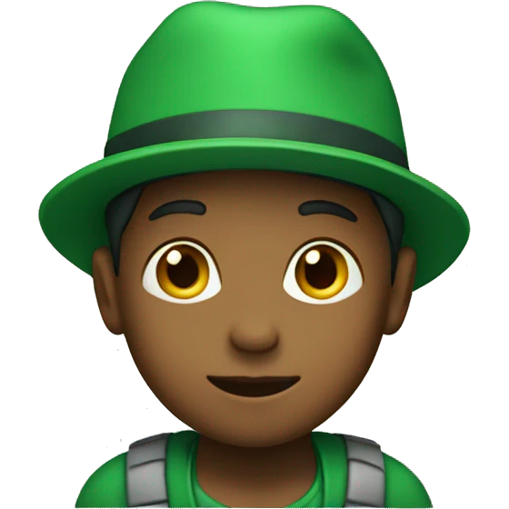 kid with green hat emoji