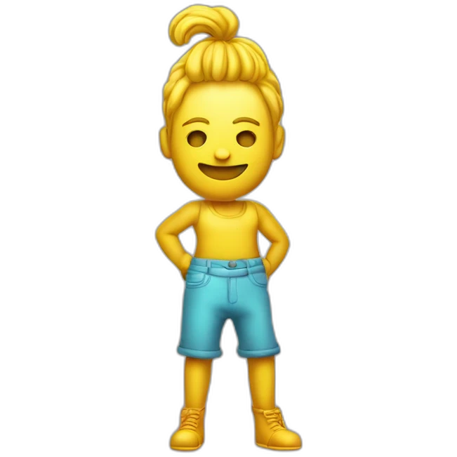 Juicy booty neon sign style man emoji
