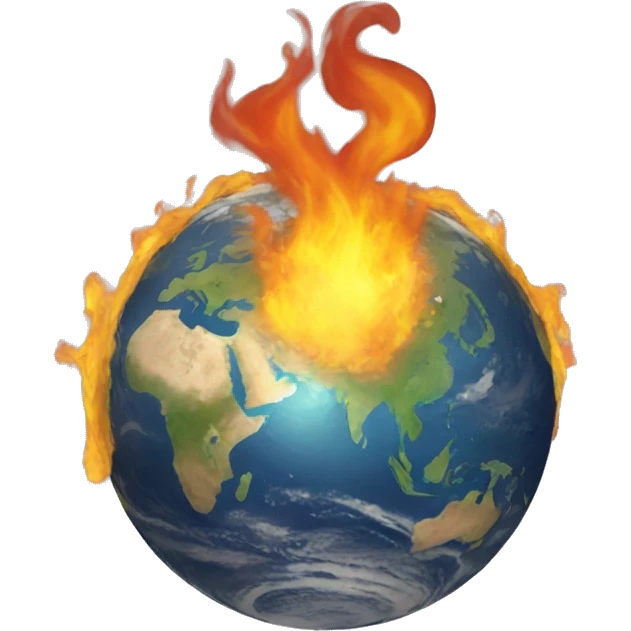 overheating earth emoji
