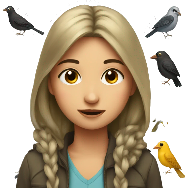 Birds Birds with a girl emoji