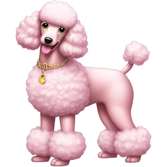 Pink-poodle-standing emoji