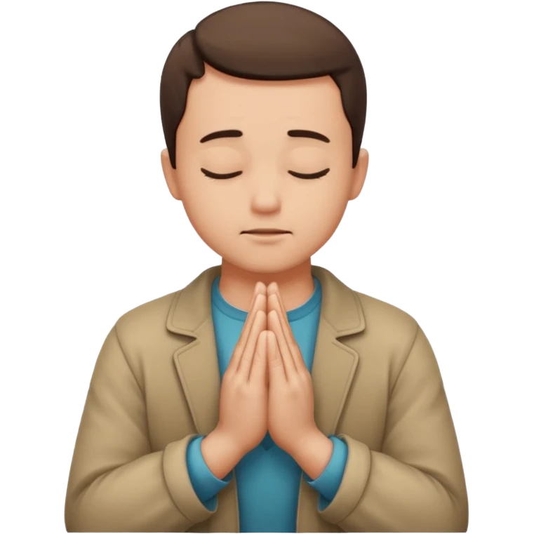 A man prayering emoji