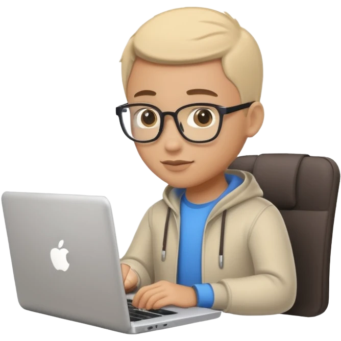 portrait of a software engineer writing code with a laptop emoji