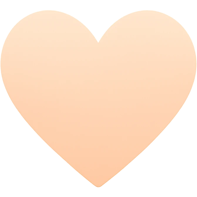 heart with a soft peach gradient emoji