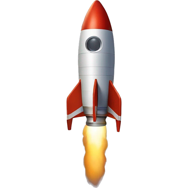 Rocket in the night sky emoji
