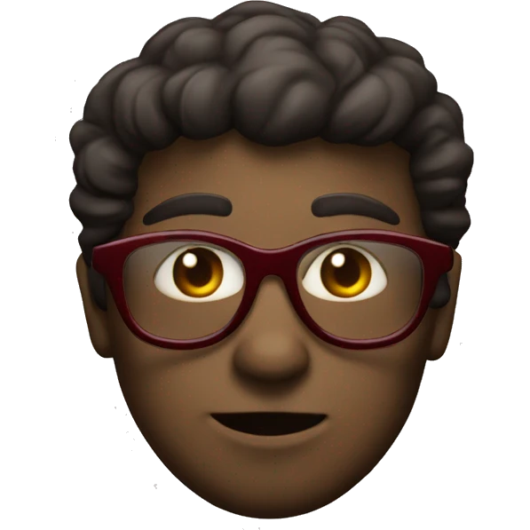Dark red heart glasses emoji