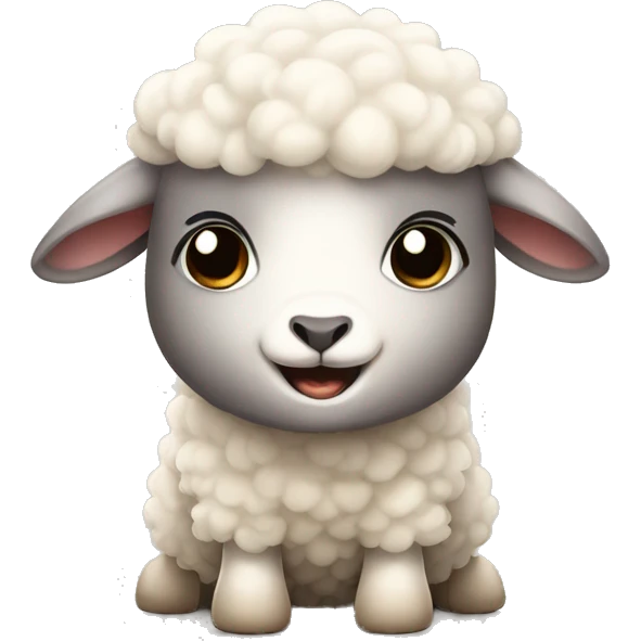 Cute baby sheep emoji