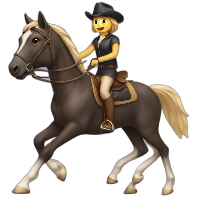 cat riding horse emoji