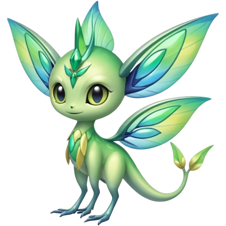 Shiny Aural Keldeon-Celebi-Helioptile-Heliolisk-Fakémon-fusion (full body) emoji