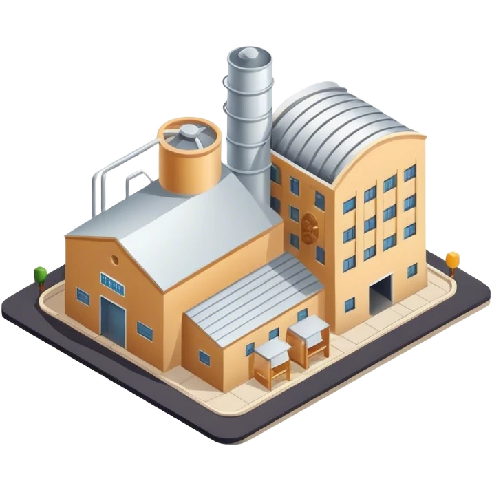 Isometric bread factory  emoji