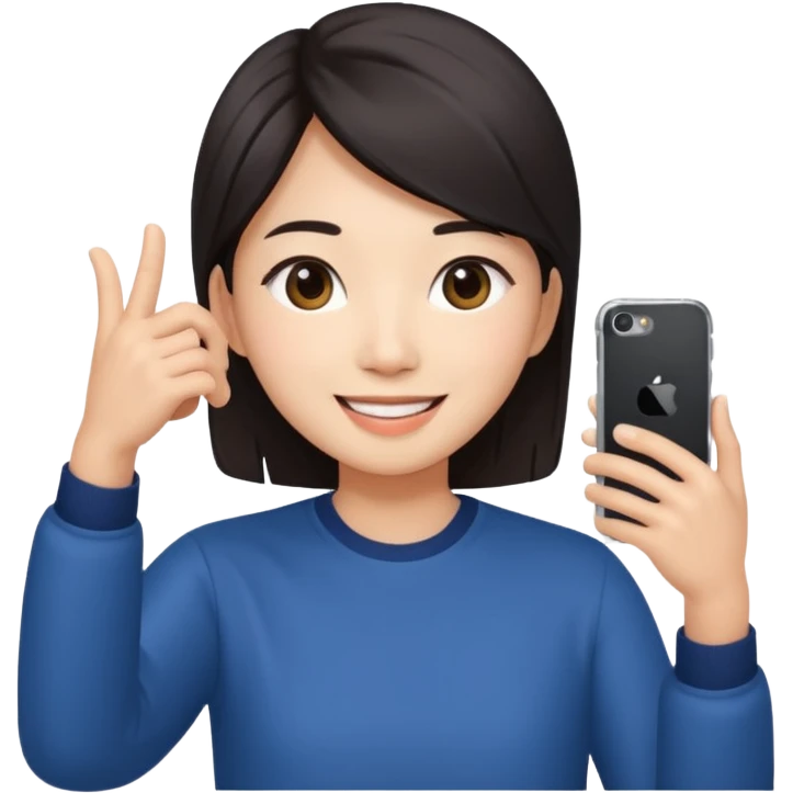 asian influencer selfie emoji