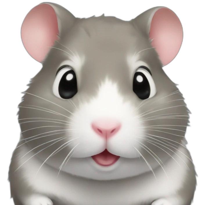 Hamster gris coeur emoji