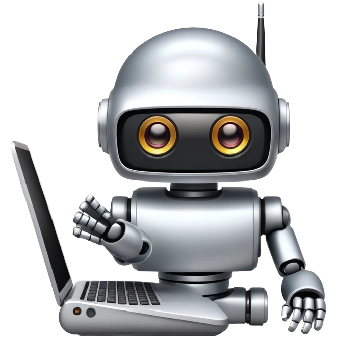 wifi Robot camera works behind the computer emoji