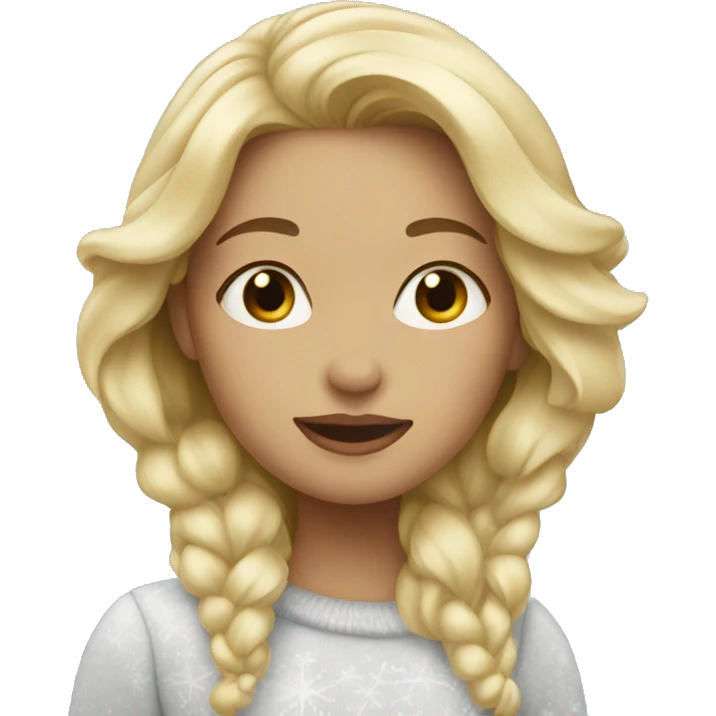 blonde girl i’m winter  emoji