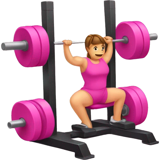 pink weight gym emoji