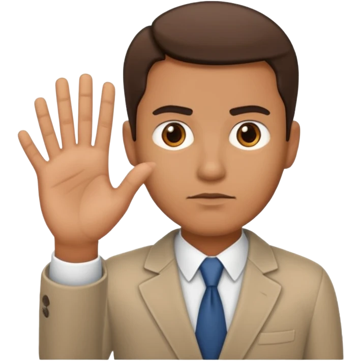 consulting man with hand emoji