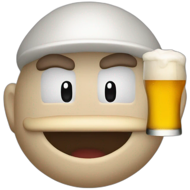 Mario buvant 3 bière emoji