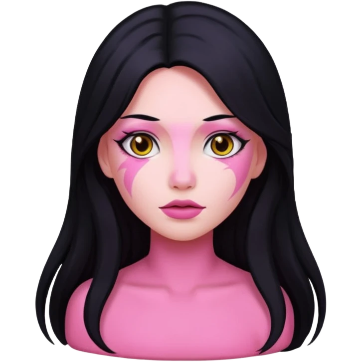 Woman with pink skin emoji