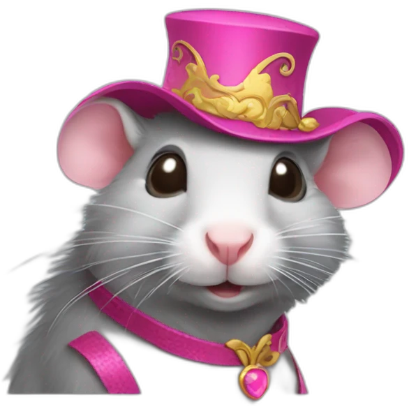 flamboyant transgender rat emoji