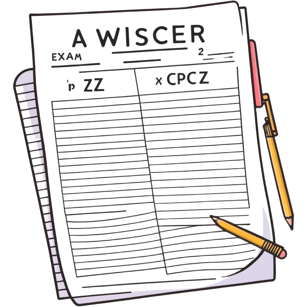 answer sheet with multiple choice selections, exam paper with answers emoji
