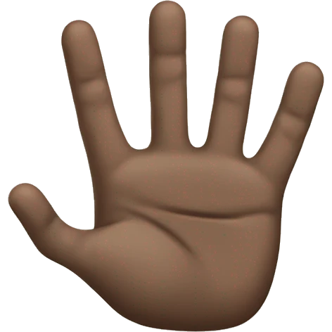 Three fingers crossed emoji