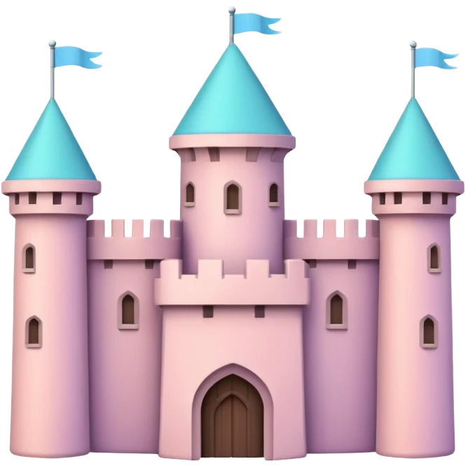 fortress in pastel colors emoji