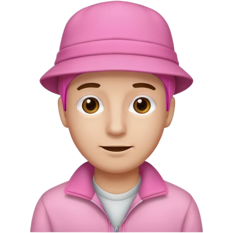 man wearing pink clothes and a pink hat emoji emoji
