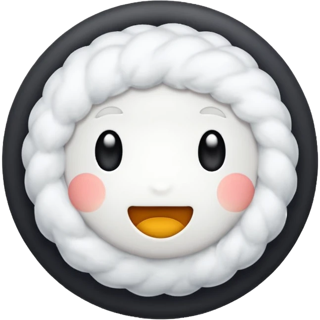 fluffy circle emoji