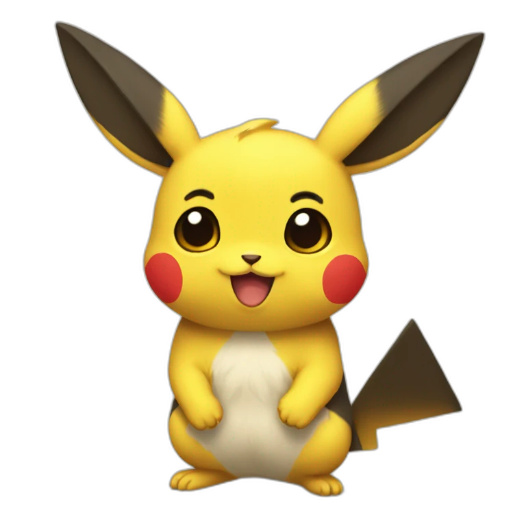 Picatchu qui tien un coeur emoji