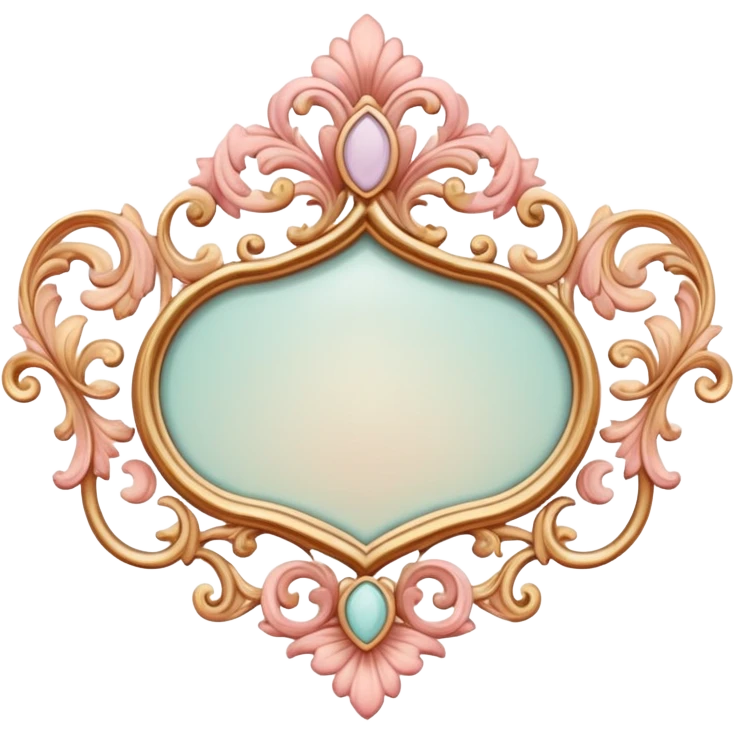 Pastel warm-colored romantic vintage aesthetic object item emoji