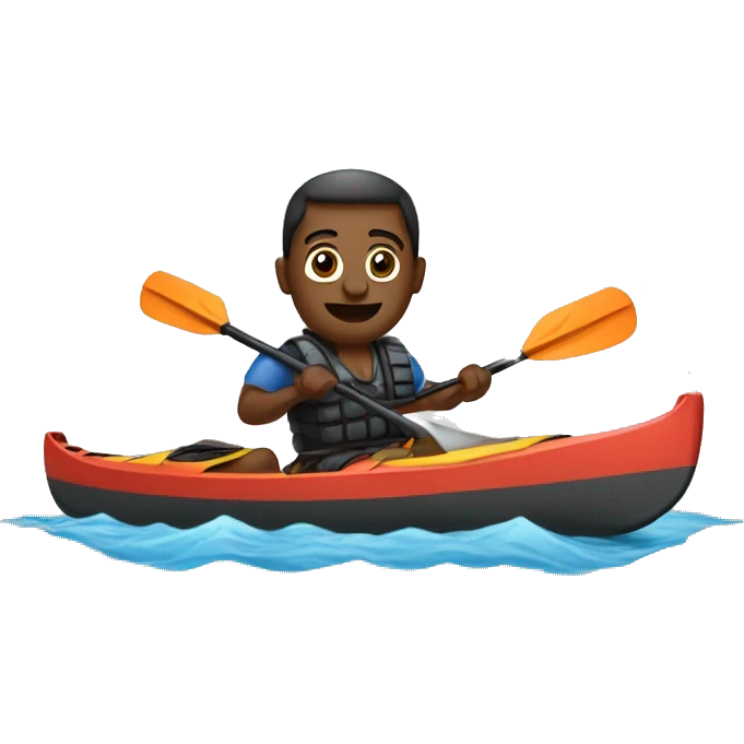 Mathurin Madore with a kayak emoji