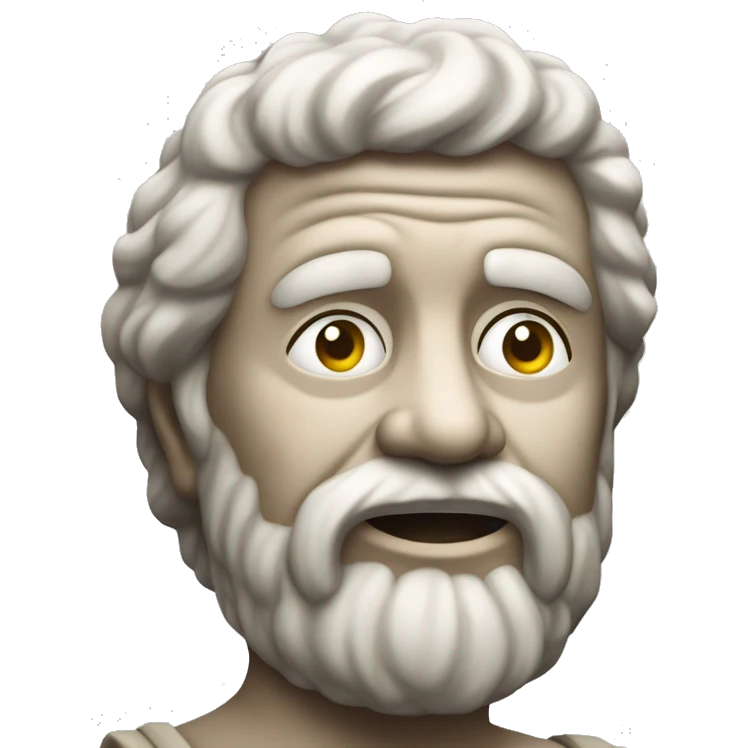 Estatuas de piedra, como las de los moáis. emoji
