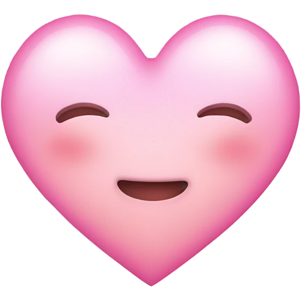 a heart that shimmers with a soft pink color and glows emoji