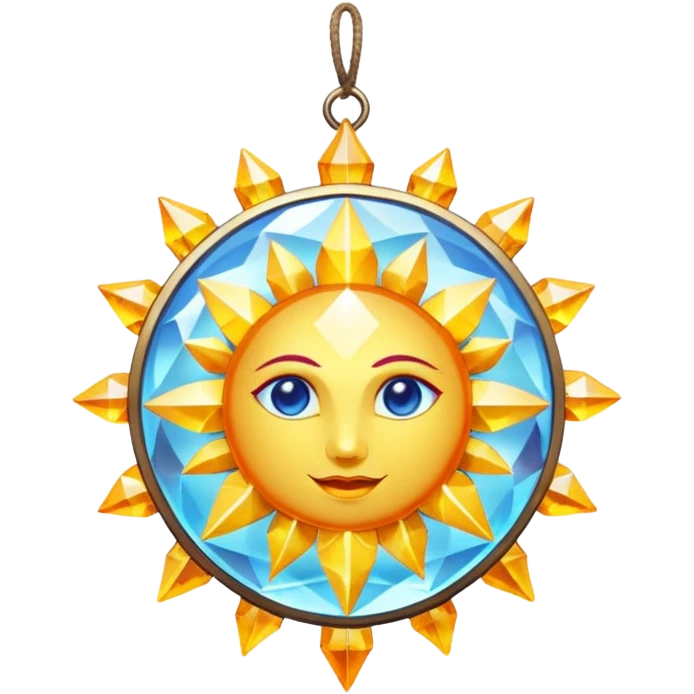 Hanging crystal sun solar Celestia  emoji