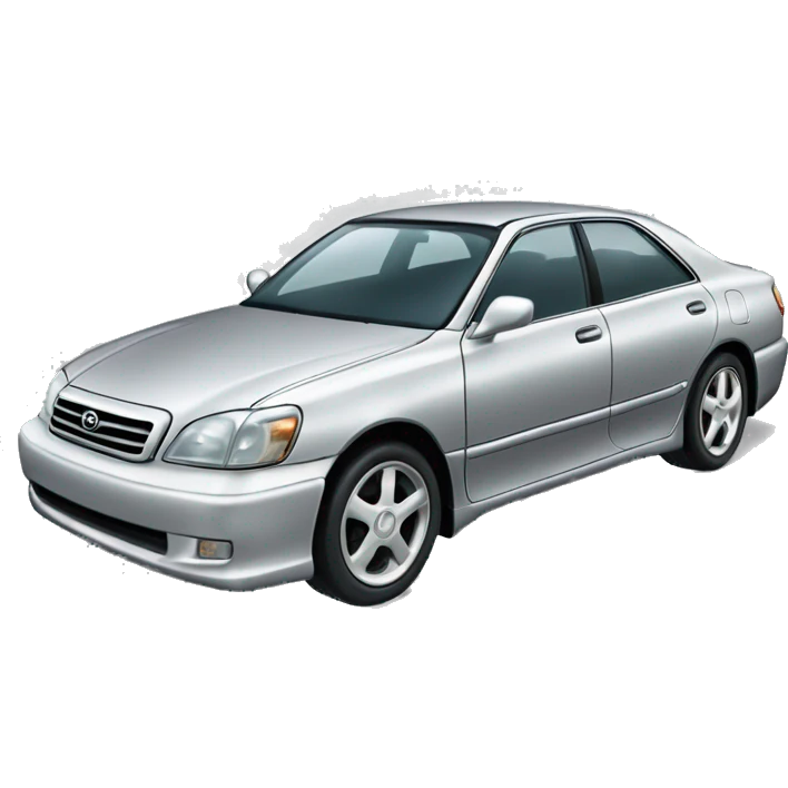 A silver Toyota Celsior in 2000s emoji