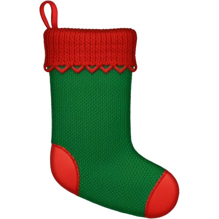 green christmas sock emoji