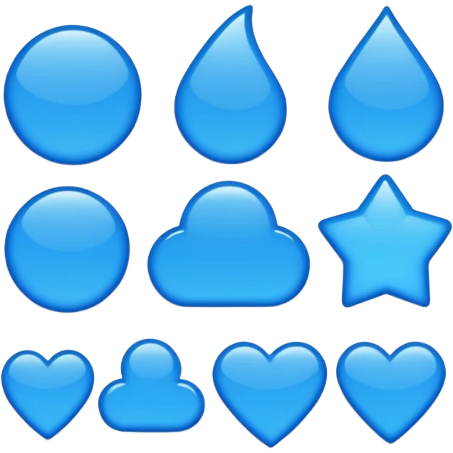 استیکر های آبی emoji